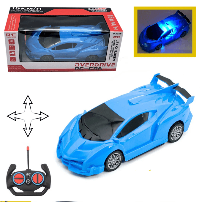 Remote Control Lamborghini Model Car Toy – 1:20 Scale RC Car with Lights, 7-Inch Red - Image 1