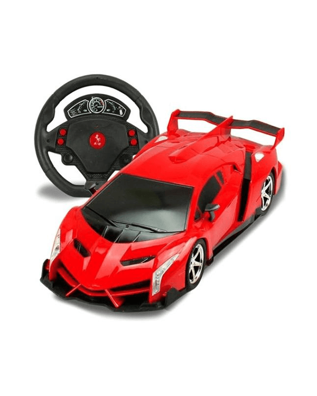 Remote Control Lamborghini Model Car Toy – 1:20 Scale RC Car with Lights, 7-Inch Red thumbnail 2
