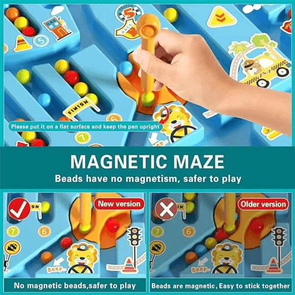 2-in-1 Magnetic Maze & Chess Board Game Set for Kids thumbnail 2