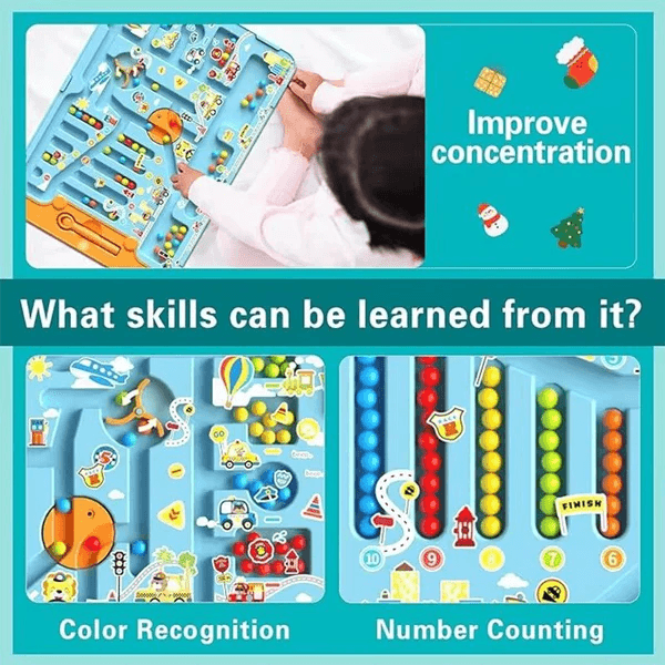 2-in-1 Magnetic Maze & Chess Board Game Set for Kids thumbnail 3