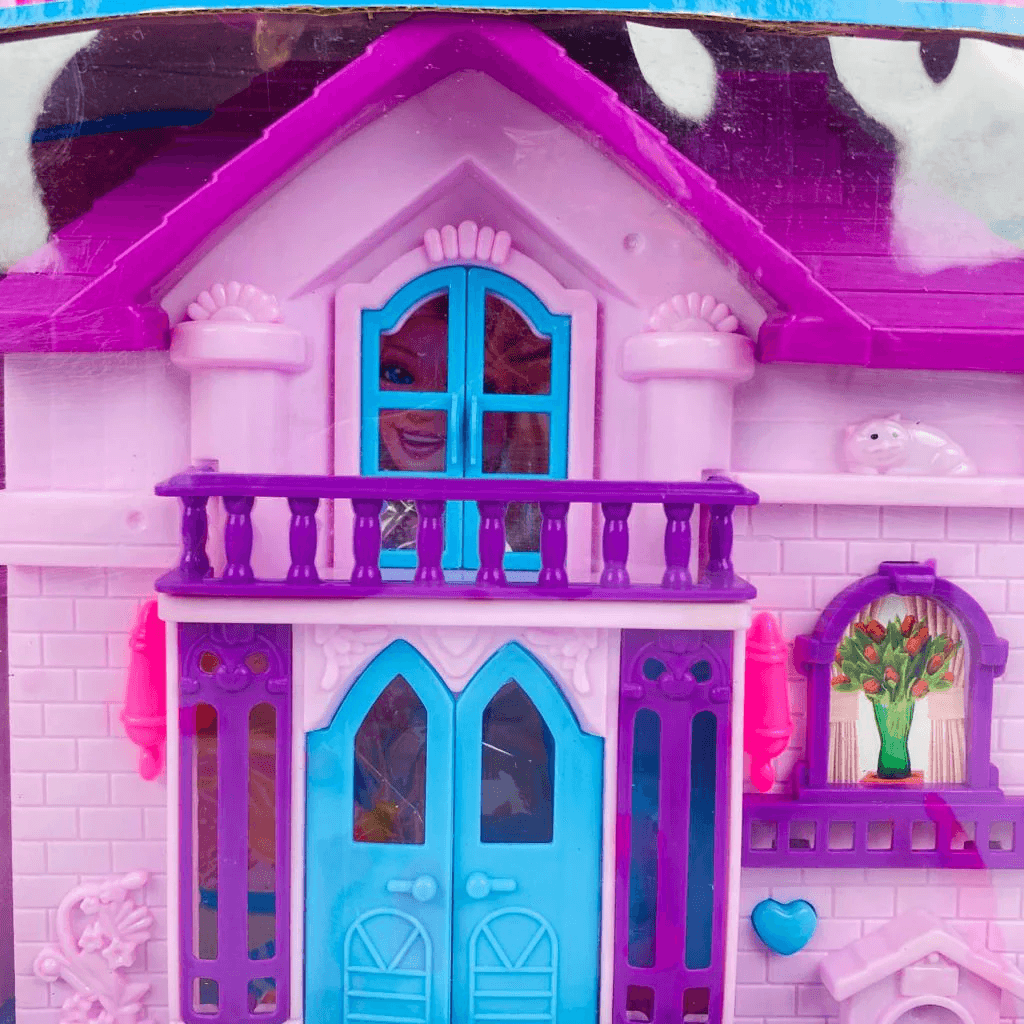 Purple Color Beauty Villa Doll House – Pretend Play Home for Kids thumbnail 2