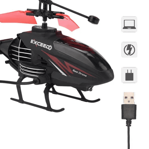 RC Flying Helicopter – Watch Style Remote with Motion Sensor, 2-in-1 Rechargeable thumbnail 4