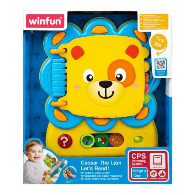 WinFun Interactive Learning Book – Caesar The Lion Lets Read - Image 1