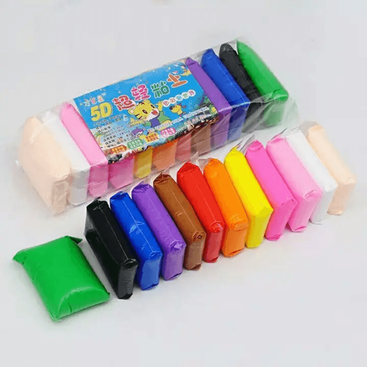 Play Dough Fomic / Polymer Clay – 12 Vibrant Colors Pack - Image 1